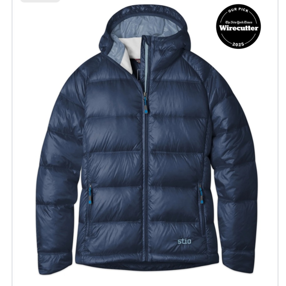 Stio puffer - navy, small: Women's Hometown Down Hooded Jacket, mountain shadow - Picture 2 of 5